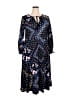 ELOQUII Print Black Casual Dress Size 20 - photo 1