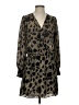 Parker Animal Print Brown Casual Dress Size S - photo 1