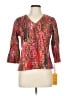 Ruby Rd. Orange 3/4 Sleeve Blouse Size L (petite) - photo 1