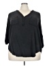 Torrid Black 3/4 Sleeve Blouse Size 3X Plus (3) - photo 1