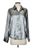 Evereve 100% Polyester Metallic Silver Long Sleeve Blouse Size S - photo 1