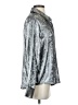 Evereve 100% Polyester Metallic Silver Long Sleeve Blouse Size S - photo 4