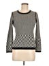 Banana Republic 100% Cotton Chevron-herringbone Black Pullover Sweater Size M - photo 1