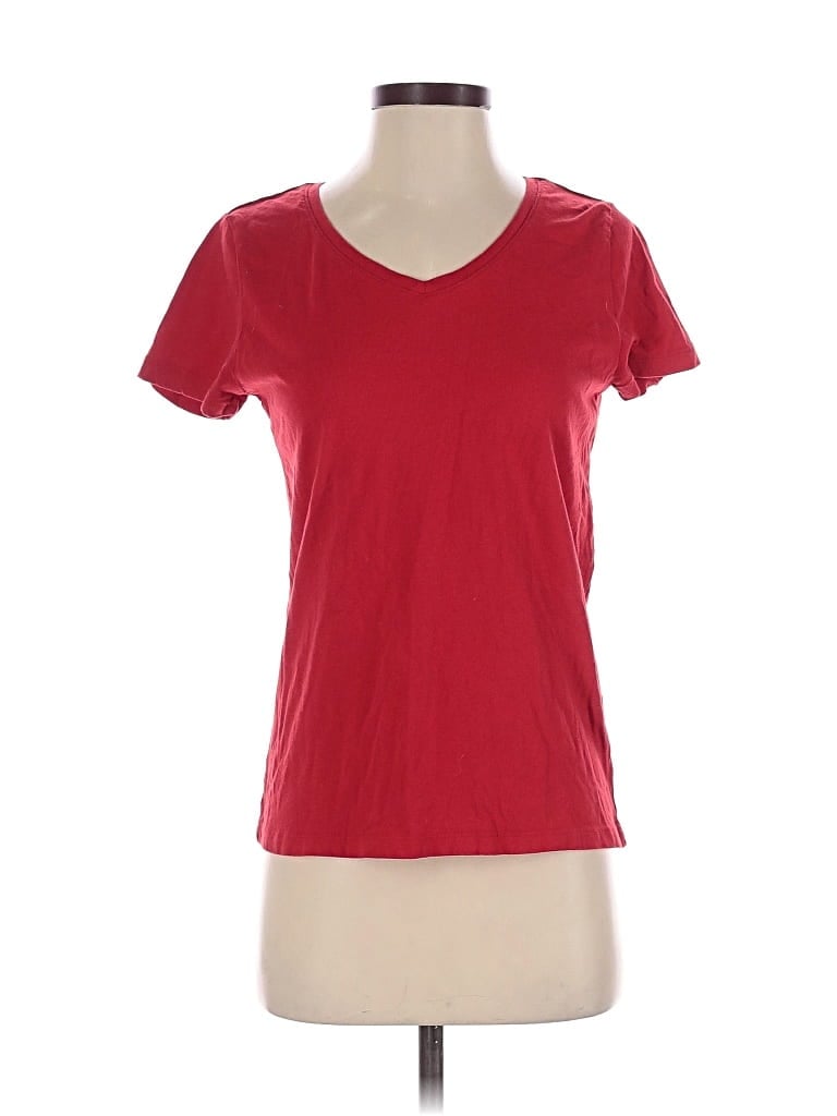 Pre-owned Time And Tru Short Sleeve T-shirt In Red