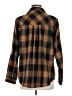 Blooming Jelly 100% Polyester Plaid Brown Long Sleeve Blouse Size M - photo 2