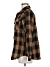 Blooming Jelly 100% Polyester Plaid Brown Long Sleeve Blouse Size M - photo 5