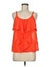Skies Are Blue 100% Polyester Orange Sleeveless Blouse Size 8 - photo 1