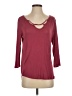 Mudd Burgundy 3/4 Sleeve T-Shirt Size S - photo 1