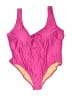 J.Crew Color Block Pink One Piece Swimsuit Size 24 - photo 1