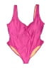 J.Crew Color Block Pink One Piece Swimsuit Size 22 - photo 1