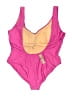 J.Crew Color Block Pink One Piece Swimsuit Size 22 - photo 2
