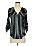 Stradivarius Stripes Black 3/4 Sleeve Blouse Size S - photo 1