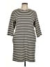 Uniqlo Stripes Black Ivory Casual Dress Size L - photo 1
