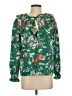 Ann Taylor LOFT Green Long Sleeve Blouse Size XS - photo 1
