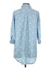 Khakis & Co Hearts Blue 3/4 Sleeve Button-Down Shirt Size S - photo 2