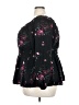 Torrid Floral Black 3/4 Sleeve Blouse Size 3X Plus (3) - photo 5