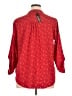 Zenobia 100% Polyester Red 3/4 Sleeve Blouse Size 1X - photo 2