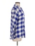 Rails 100% Rayon Checkered-gingham Blue Long Sleeve Button-Down Shirt Size M - photo 4
