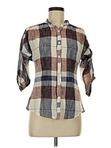 The Podolls 3/4 Sleeve Button-Down Shirt (view 1)