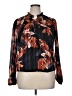 Haver 100% Polyester Black Long Sleeve Blouse Size XL - photo 1