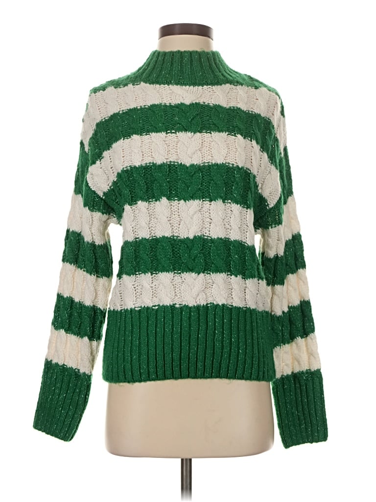 Pre-owned Love Tree Pullover Sweater In Green