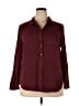 Torrid 100% Rayon Burgundy Long Sleeve Button-Down Shirt Size 2X Plus (2) - photo 1