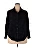 Torrid 100% Rayon Black 3/4 Sleeve Button-Down Shirt Size 2X Plus (2) - photo 1