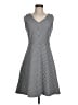 Talbots Chevron-herringbone Gray Black Casual Dress Size M - photo 1