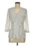 Chelsea28 100% Polyester Stripes Ivory White 3/4 Sleeve Blouse Size XS - photo 1