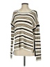 Max Studio 100% Cotton Stripes Ivory Pullover Sweater Size S - photo 1