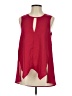 BCBGMAXAZRIA 100% Polyester Solid Red Sleeveless Blouse Size XS - photo 1