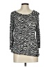 MICHAEL Michael Kors 100% Viscose Animal Print Silver Long Sleeve Henley Size L - photo 1