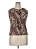 Plisse 100% Polyester Brown Sleeveless Blouse Size XL - photo 1