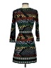 BCBGMAXAZRIA Print Black Casual Dress Size XS - photo 2