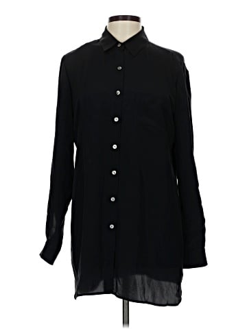 PaperWhite Long Sleeve Silk Top (view 1)