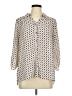 DressBarn 100% Polyester Polka Dots Ivory 3/4 Sleeve Blouse Size L - photo 1