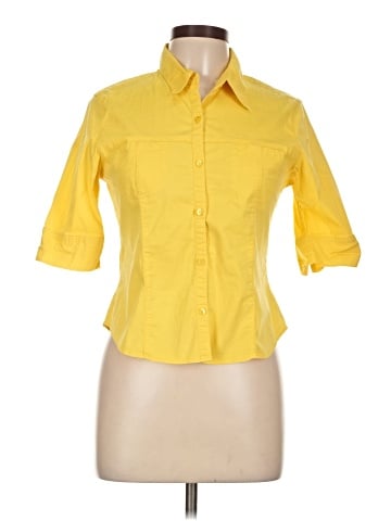 Express 3/4 Sleeve Button-Down Shirt (view 1)