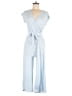 Caution to the Wind Solid Blue Jumpsuit Size M - photo 1