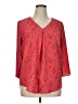 Bobeau Red 3/4 Sleeve Blouse Size XL - photo 1
