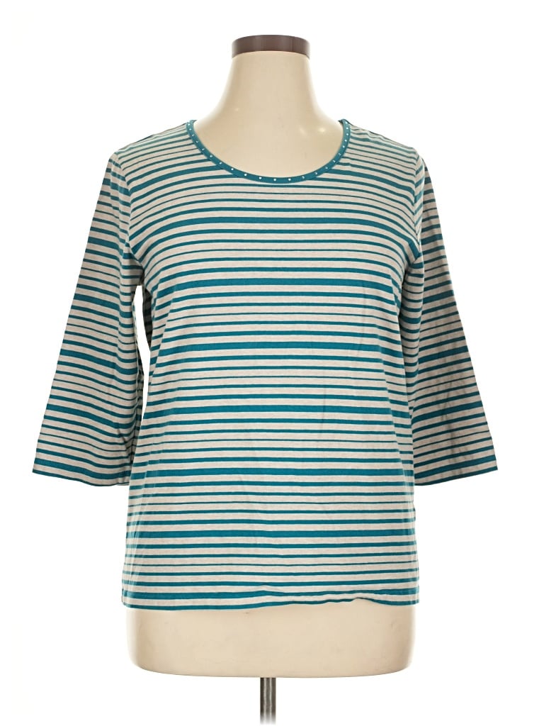 Pre-owned Cj Banks 3/4 Sleeve T-shirt In Blue