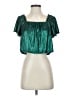 Blue B Green Short Sleeve Blouse Size S - photo 1