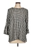 Daniel Rainn 100% Rayon Houndstooth Black 3/4 Sleeve Blouse Size L - photo 1