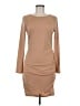 BTFBM Solid Tan Casual Dress Size M - photo 1