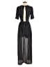 Crystal Doll Stripes Black Jumpsuit Size 5 - photo 2