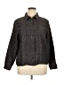 Choices Animal Print Gray Long Sleeve Blouse Size XL - photo 1