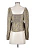 ABound 100% Rayon Gray Long Sleeve Blouse Size XS - photo 2