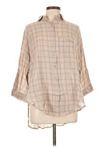 Style Rack 3/4 Sleeve Button-Down Shirt (view 1)