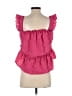 Shein 100% Polyester Pink Sleeveless Blouse Size 4 - photo 2