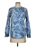 J.Crew Paisley Blue Long Sleeve Blouse Size 4 - photo 1
