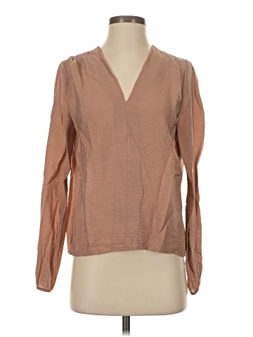 Self Contrast Long Sleeve Blouse (view 1)